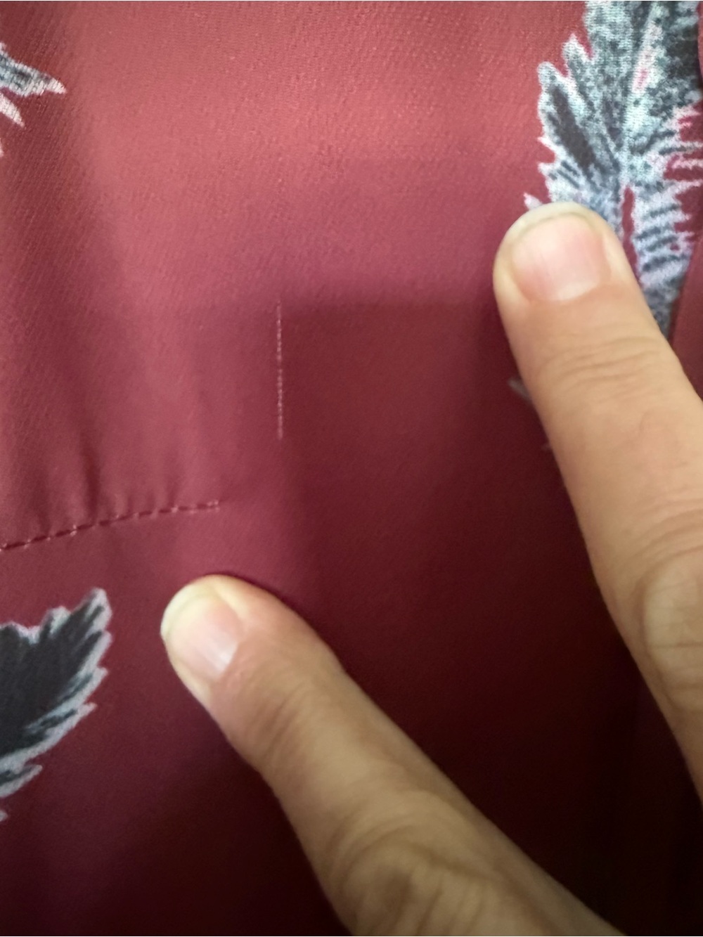 Dainty Jewells Burgundy Feather Print Tiered Midi Dress - Picture 3 of 3